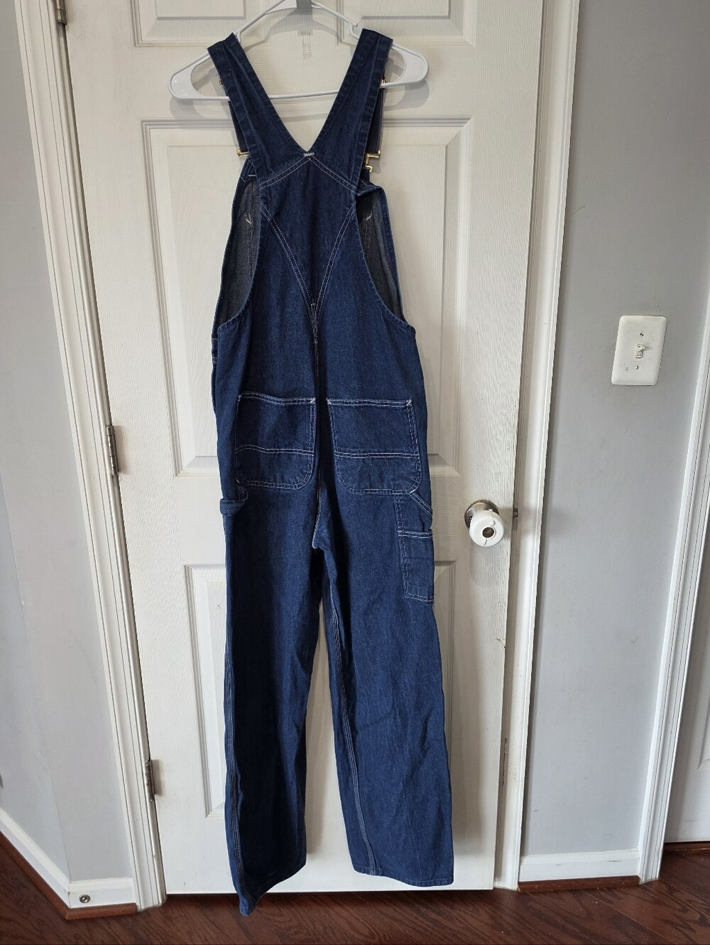 Vintage Carhartt Denim Overalls Dark Wash Men’s Size 32x32 Utility Bib - Picture 11 of 16